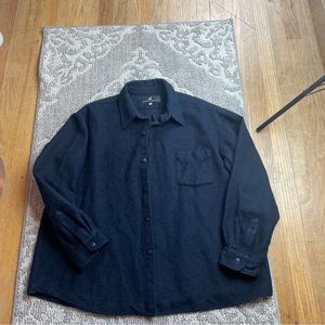 Baby Alpaca / Wool Button Down Long Sleeve Shacket